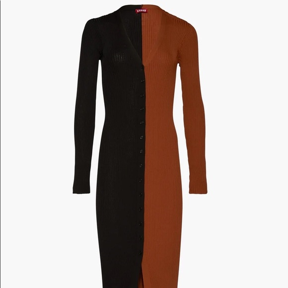 STAUD Shoko Sweater Tan Black / XS - Picture 6 of 6